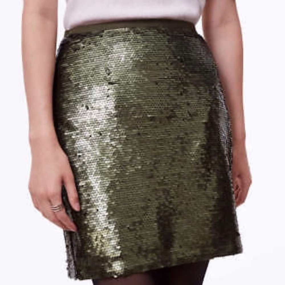 NWT Holiday Festive Ann Taylor Loft Sequin Skirt